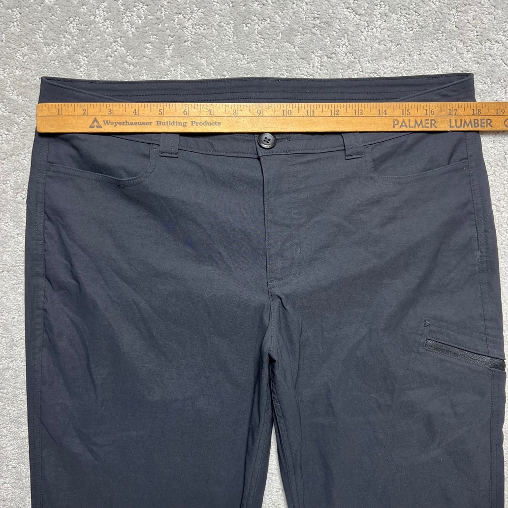Eddie Bauer Guide Pro Capri Pants Womens 14 Black High Waist Hiking Outdoor - Picture 12 of 16